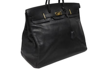 画像をギャラリービューアに読み込む, 極美品 HERMES エルメス ハンドバッグ オータクロア50 アルデンヌ バーキン ゴールド金具 ブラック ○X刻印 中古 4b008784