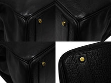 画像をギャラリービューアに読み込む, 極美品 HERMES エルメス ハンドバッグ オータクロア50 アルデンヌ バーキン ゴールド金具 ブラック ○X刻印 中古 4b008784