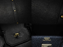 画像をギャラリービューアに読み込む, 極美品 HERMES エルメス ハンドバッグ オータクロア50 アルデンヌ バーキン ゴールド金具 ブラック ○X刻印 中古 4b008784