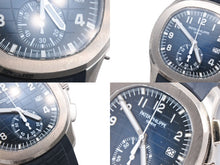 画像をギャラリービューアに読み込む, 極美品 PATEK PHILIPPE パテック フィリップ アクアノート クロノグラフ ネイビー 5968G-001 時計 中古 4b008786