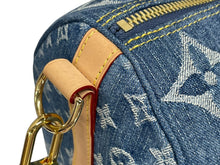 画像をギャラリービューアに読み込む, 新品同様 LOUIS VUITTON ルイヴィトン キーポル バンドリエール 45 M24315 モノグラム デニム ブルー 中古 4b008792