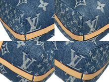 画像をギャラリービューアに読み込む, 新品同様 LOUIS VUITTON ルイヴィトン キーポル バンドリエール 45 M24315 モノグラム デニム ブルー 中古 4b008792