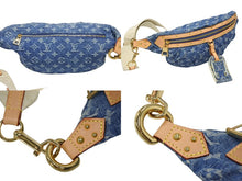 画像をギャラリービューアに読み込む, 新品同様 LOUIS VUITTON ルイヴィトン モノグラムデニム ハイ ライズ ショルダーバッグ M46837 ブルー ゴールド金具 中古 4b008793