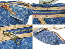 画像をギャラリービューアに読み込む, 新品同様 LOUIS VUITTON ルイヴィトン モノグラムデニム ハイ ライズ ショルダーバッグ M46837 ブルー ゴールド金具 中古 4b008793