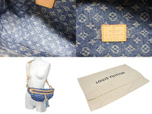 画像をギャラリービューアに読み込む, 新品同様 LOUIS VUITTON ルイヴィトン モノグラムデニム ハイ ライズ ショルダーバッグ M46837 ブルー ゴールド金具 中古 4b008793