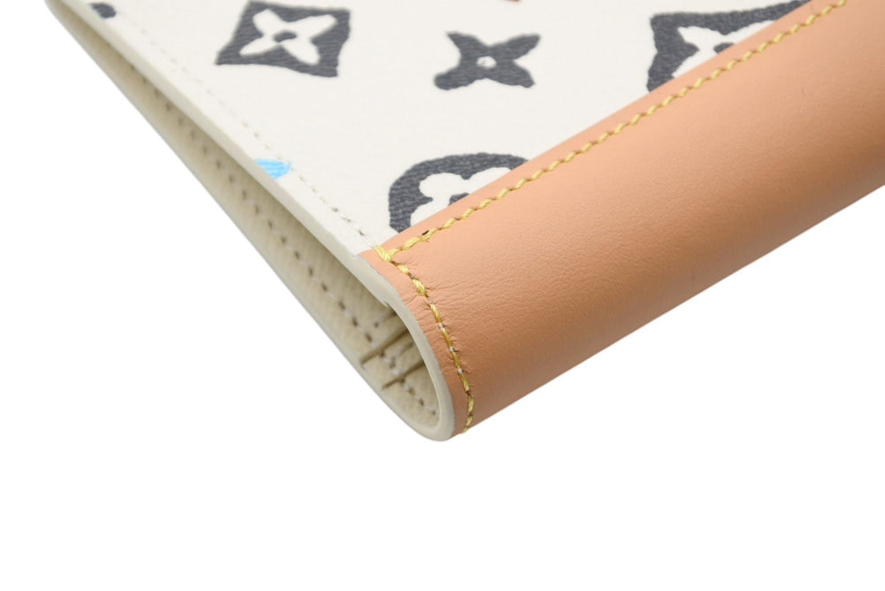 新品未使用 LOUIS VUITTON ルイヴィトン × タイラーザクリエイター ポルトフォイユ ブラザ NM 長財布 モノグラムクラギー M83335 バニラ 中古 4b008796