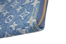 画像をギャラリービューアに読み込む, 新品未使用 LOUIS VUITTON ルイヴィトン LV リミックス ジッピー ウォレット 長財布 M82958 モノグラム デニム ゴールド金具 中古 4b008797