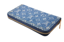 画像をギャラリービューアに読み込む, 新品未使用 LOUIS VUITTON ルイヴィトン LV リミックス ジッピー ウォレット 長財布 M82958 モノグラム デニム ゴールド金具 中古 4b008797