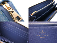 画像をギャラリービューアに読み込む, 新品未使用 LOUIS VUITTON ルイヴィトン LV リミックス ジッピー ウォレット 長財布 M82958 モノグラム デニム ゴールド金具 中古 4b008797