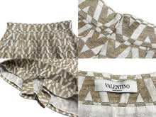 Load image into Gallery viewer, 新品未使用 Valentino ヴァレンティノ VLOGO ミニスカート RB3RF0Z14FY ゴールド ホワイト サイズ6 中古 4b008803