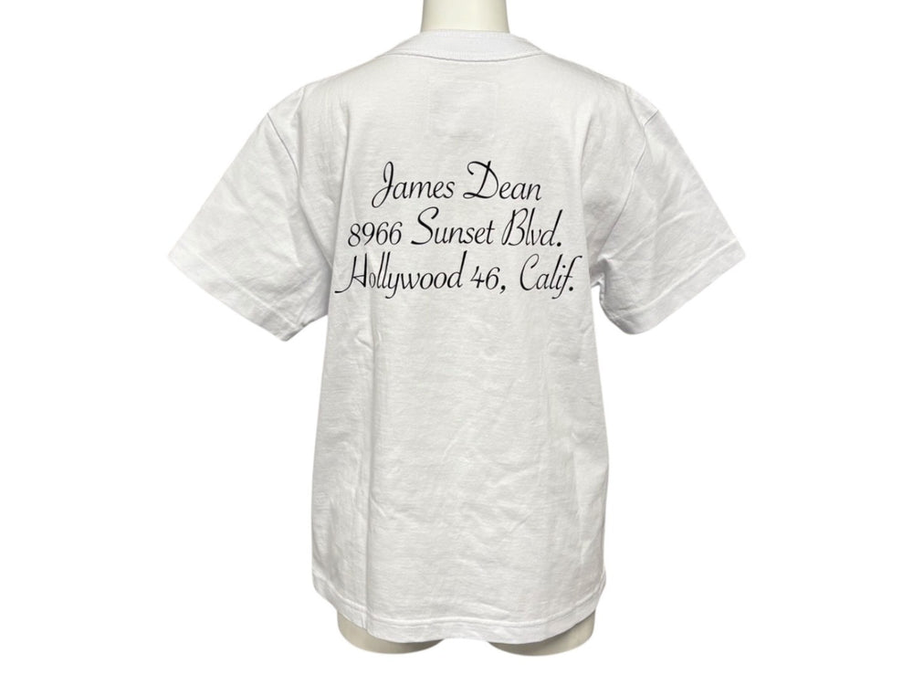 新品未使用 Sacai サカイ James Dean ジェームズディーン 半袖Tシャツ 25-0919S JAPAN製 コットン ホワイト ブラック サイズ0 中古 4b008807