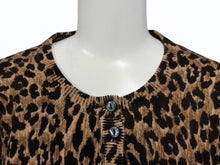 画像をギャラリービューアに読み込む, DOLCE&amp;GABBANA ドルチェ アンド ガッバーナ カーディガン レオパード ブラウン カシミヤ 美品 中古 4b008810
