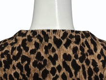 画像をギャラリービューアに読み込む, DOLCE&amp;GABBANA ドルチェ アンド ガッバーナ カーディガン レオパード ブラウン カシミヤ 美品 中古 4b008810