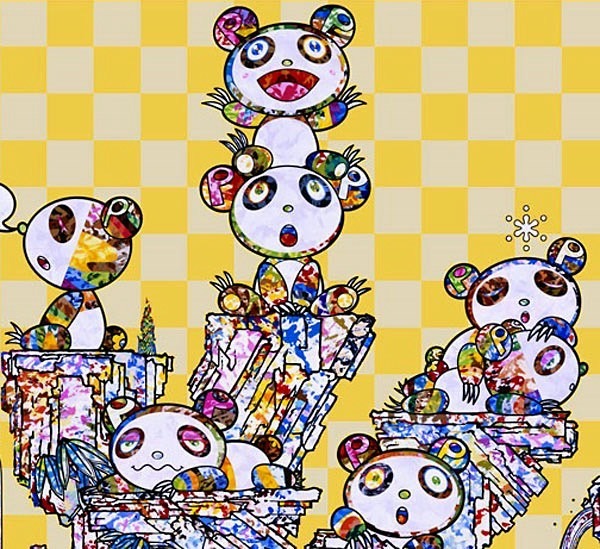 New and unused Takashi Murakami TAKASHI MURAKAMI baby panda modern art painting poster used 4b008812