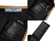 画像をギャラリービューアに読み込む, 新品未使用 PRADA プラダ レザートリムミニスカート トライアングルロゴ 21H969 ナイロン ブラック ブラウン サイズ38 中古 4b008815
