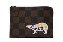 画像をギャラリービューアに読み込む, LOUIS VUITTON ルイ・ヴィトン クラッチバッグ ポシェットジュール NIGO ブラウン ベージュ ダミエ・エベヌ ジャイアント キャンバス N60390 Sランク 4b008819