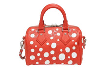 画像をギャラリービューアに読み込む, 極美品 LOUIS VUITTON ルイヴィトン 草間彌生コラボ ハンドバッグ M46411 スピーディ バンドリエール20 モノグラム アンプラント PVC レザー レッド 中古 4b008355