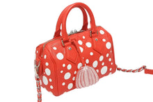 画像をギャラリービューアに読み込む, 極美品 LOUIS VUITTON ルイヴィトン 草間彌生コラボ ハンドバッグ M46411 スピーディ バンドリエール20 モノグラム アンプラント PVC レザー レッド 中古 4b008355