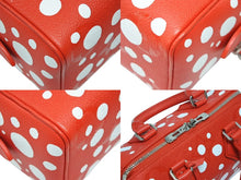 画像をギャラリービューアに読み込む, 極美品 LOUIS VUITTON ルイヴィトン 草間彌生コラボ ハンドバッグ M46411 スピーディ バンドリエール20 モノグラム アンプラント PVC レザー レッド 中古 4b008355