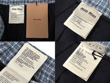 画像をギャラリービューアに読み込む, 新品未使用 MIUMIU ミュウミュウ プリーツ バタヴィア ミニスカート MG2388 サイズ36 ネイビー チェック柄 レイヤード 中古 4b008821