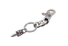 画像をギャラリービューアに読み込む, CHROME HEARTS クロムハーツ ショートクラシックリンク キーリング キーホルダー 2LINK 重量約53.7g シルバー925 美品 中古 4b008840