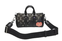 画像をギャラリービューアに読み込む, 極美品 LOUIS VUITTON ルイヴィトン × NIGO コラボ キーポルXS ハンドバッグ ストラップ付 M81010 ブラック モノグラム ドリップ 中古 4b008845
