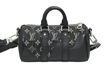 画像をギャラリービューアに読み込む, 極美品 LOUIS VUITTON ルイヴィトン × NIGO コラボ キーポルXS ハンドバッグ ストラップ付 M81010 ブラック モノグラム ドリップ 中古 4b008845