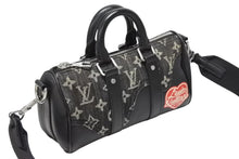 画像をギャラリービューアに読み込む, 極美品 LOUIS VUITTON ルイヴィトン × NIGO コラボ キーポルXS ハンドバッグ ストラップ付 M81010 ブラック モノグラム ドリップ 中古 4b008845