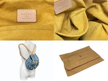画像をギャラリービューアに読み込む, 希少 LOUIS VUITTON ルイヴィトン ミニリュック サックアドPM モノグラムデニム M95057 インディゴ ゴールド金具 美品 中古 4b008846