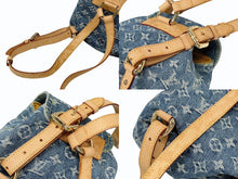 画像をギャラリービューアに読み込む, 希少 LOUIS VUITTON ルイヴィトン ミニリュック サックアドPM モノグラムデニム M95057 インディゴ ゴールド金具 美品 中古 4b008846