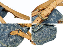 画像をギャラリービューアに読み込む, 希少 LOUIS VUITTON ルイヴィトン ミニリュック サックアドPM モノグラムデニム M95057 インディゴ ゴールド金具 美品 中古 4b008846
