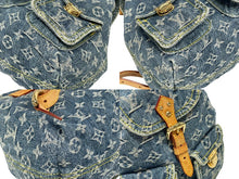 画像をギャラリービューアに読み込む, 希少 LOUIS VUITTON ルイヴィトン ミニリュック サックアドPM モノグラムデニム M95057 インディゴ ゴールド金具 美品 中古 4b008846