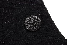 画像をギャラリービューアに読み込む, 極美品 CHANEL シャネル ツイード ジャケット P44296V12297 サイズ 38 ブラック ウール ナイロン 中古 4b008849