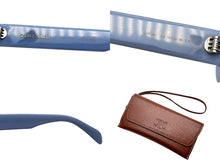 画像をギャラリービューアに読み込む, 新品同様 CELINE セリーヌ トリオンフ アセテートサングラス オーバル CL40194U イタリア製 ブルー シルバー金具 サイズ52◻︎22 中古 4b008854