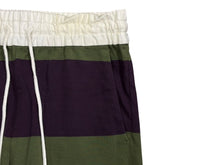 画像をギャラリービューアに読み込む, 極美品 DRIES VAN NOTEN ドリス ヴァン ノッテン 24SS ボーダー トラックパンツ コットン グリーン パープル ホワイト サイズ34 中古 4b008855