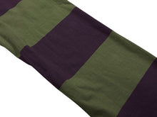 画像をギャラリービューアに読み込む, 極美品 DRIES VAN NOTEN ドリス ヴァン ノッテン 24SS ボーダー トラックパンツ コットン グリーン パープル ホワイト サイズ34 中古 4b008855