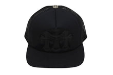 画像をギャラリービューアに読み込む, 新品未使用 CHROME HEARTS クロムハーツ TRUCKER CAP トラッカーキャップ セメタリーレザーパッチ メッシュキャップ ブラック 中古 4b008863