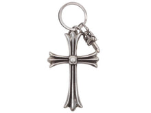 画像をギャラリービューアに読み込む, CHROME HEARTS クロムハーツ ラージクロス キーリング ダガー 重量約53.1g STERLING刻印 スターリングシルバー 美品 中古 4b008867