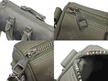 画像をギャラリービューアに読み込む, 極美品 LOUIS VUITTON ルイヴィトン キーポル バンドリエール25 2WAYバッグ M11591 PVC ヌメ革 カーキ シルバー金具 中古 4b008872