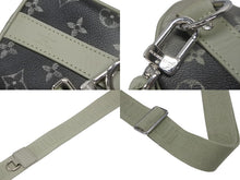 画像をギャラリービューアに読み込む, 極美品 LOUIS VUITTON ルイヴィトン キーポル バンドリエール25 2WAYバッグ M11591 PVC ヌメ革 カーキ シルバー金具 中古 4b008872