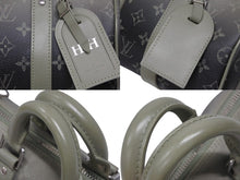 画像をギャラリービューアに読み込む, 極美品 LOUIS VUITTON ルイヴィトン キーポル バンドリエール25 2WAYバッグ M11591 PVC ヌメ革 カーキ シルバー金具 中古 4b008872