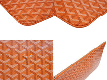 Load image into Gallery viewer, 極美品 GOYARD ゴヤール セナGM クラッチバッグ オレンジ ゴヤールディンキャンバス シルバー金具 中古 4b008873