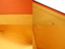 Load image into Gallery viewer, 極美品 GOYARD ゴヤール セナGM クラッチバッグ オレンジ ゴヤールディンキャンバス シルバー金具 中古 4b008873