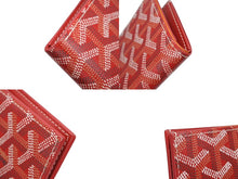 Load image into Gallery viewer, 極美品 GOYARD ゴヤール マルゼルブ カードケース レッド ゴヤールディンキャンバス 中古 4b008879