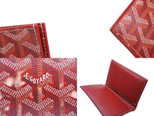 Load image into Gallery viewer, 極美品 GOYARD ゴヤール マルゼルブ カードケース レッド ゴヤールディンキャンバス 中古 4b008879