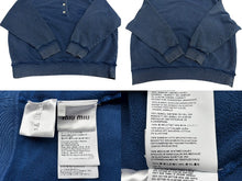 画像をギャラリービューアに読み込む, MIUMIU ミュウミュウ ポロシャツ スウェット コットン ブルー サイズXS 美品 中古 4b008884