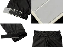 画像をギャラリービューアに読み込む, 極美品 PRADA プラダ ナイロンパンツ UP0008 S181 I18 ルーマニア製 ポリアミド ブラック サイズ46 中古 4b008886