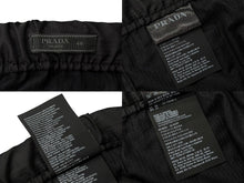 画像をギャラリービューアに読み込む, 極美品 PRADA プラダ ナイロンパンツ UP0008 S181 I18 ルーマニア製 ポリアミド ブラック サイズ46 中古 4b008886