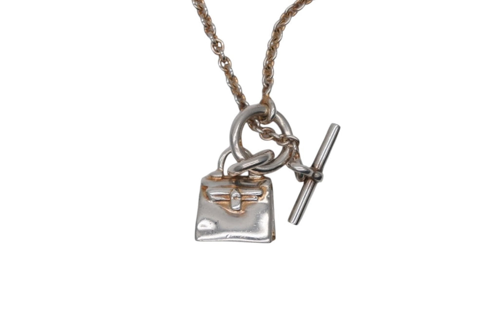 HERMES エルメス ネックレス チョーカー アミュレットケリー ネックレス 12.5g シルバー925 美品 中古 4b008891