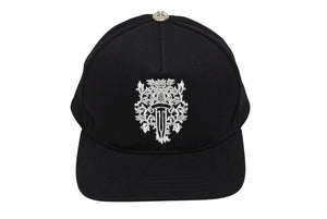 New and unused CHROME HEARTS Cap Vindagger Embroidery Cross Ball Silver 925 Black White Used 4b008896